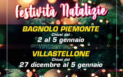 Chiusure Festività Natalizie